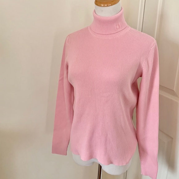 Ralph Lauren Sweaters - Ralph Lauren pink cotton turtleneck